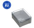 Plastic Enclosure with Clear Lid Universal 240x191x106mm Light Grey ABS / Polycarbonate IP65 / IK07